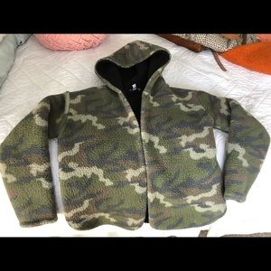 American Eagle Camo Fleece Jacket